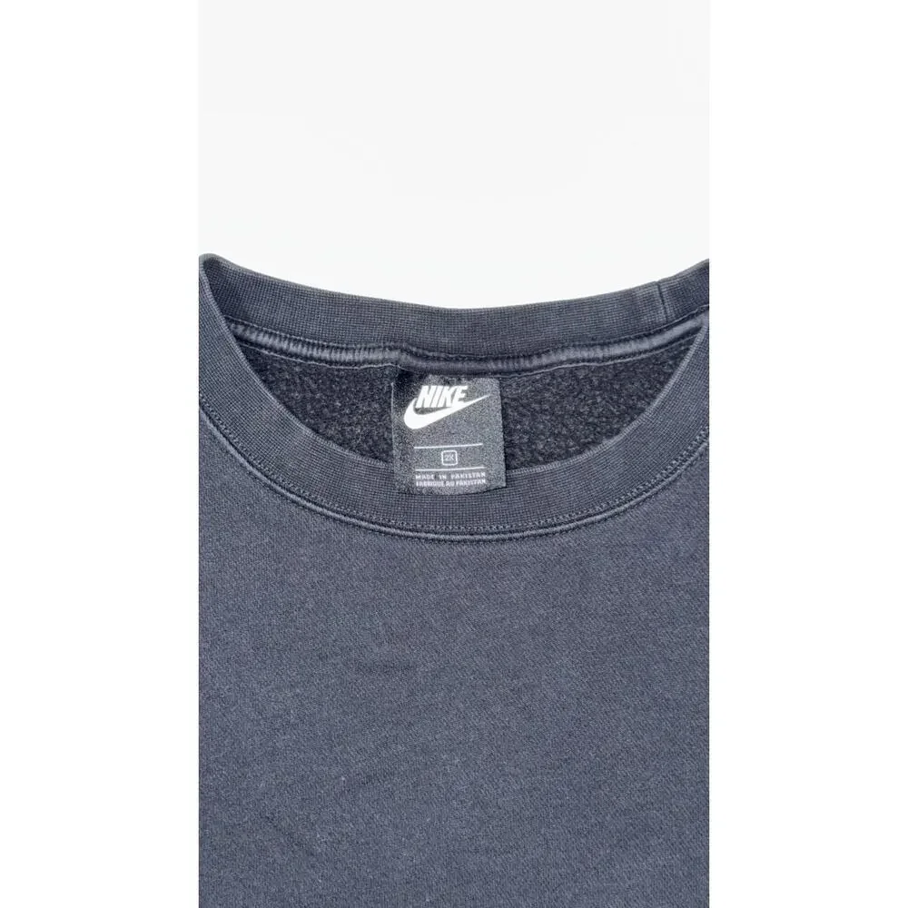 Nike Sportswear Women’s Fleece Sweatshirt Crew Cropped Black Size 2X